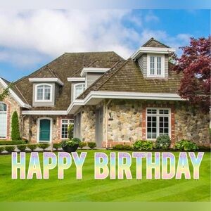 Happy Birthday Yard Sign Set